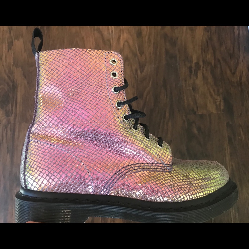 Dr Marten mermaid color shifting boots